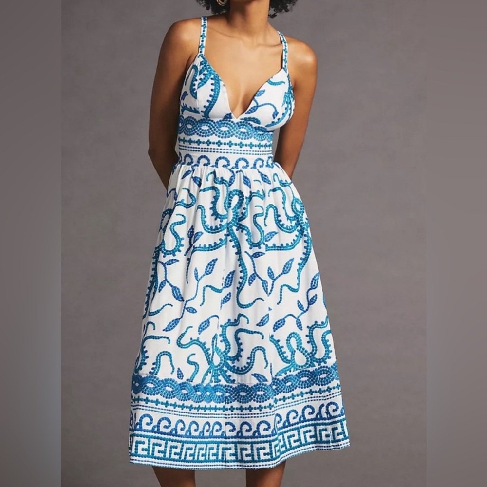 NWT Anthropologie Maeve Seaside Midi Sundress Sz 8